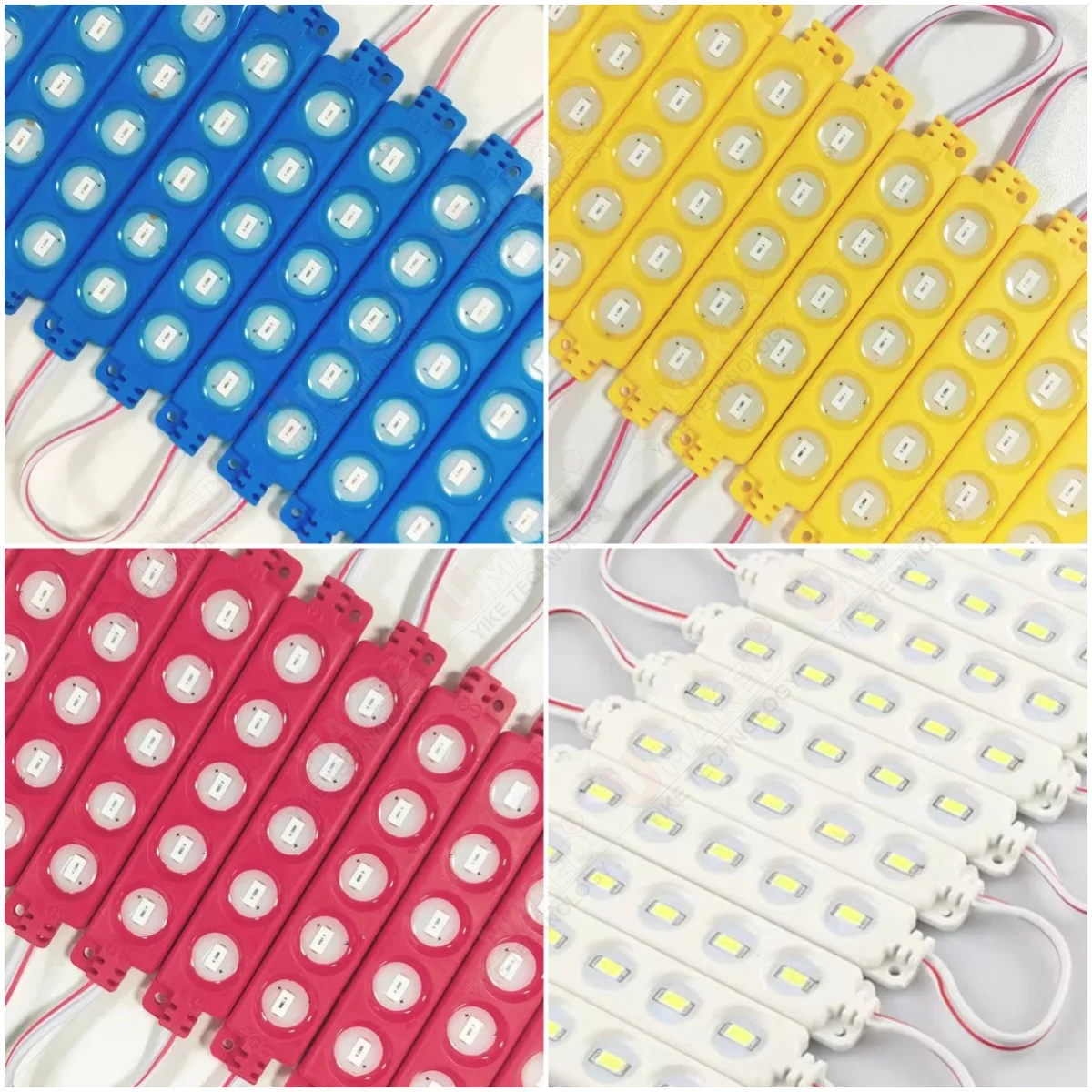 20pcs DC12V SMD5730 Injection Waterproof LED Module Light Strip 3W Power White Red Green Blue Yellow Pink Decorative Tape Light