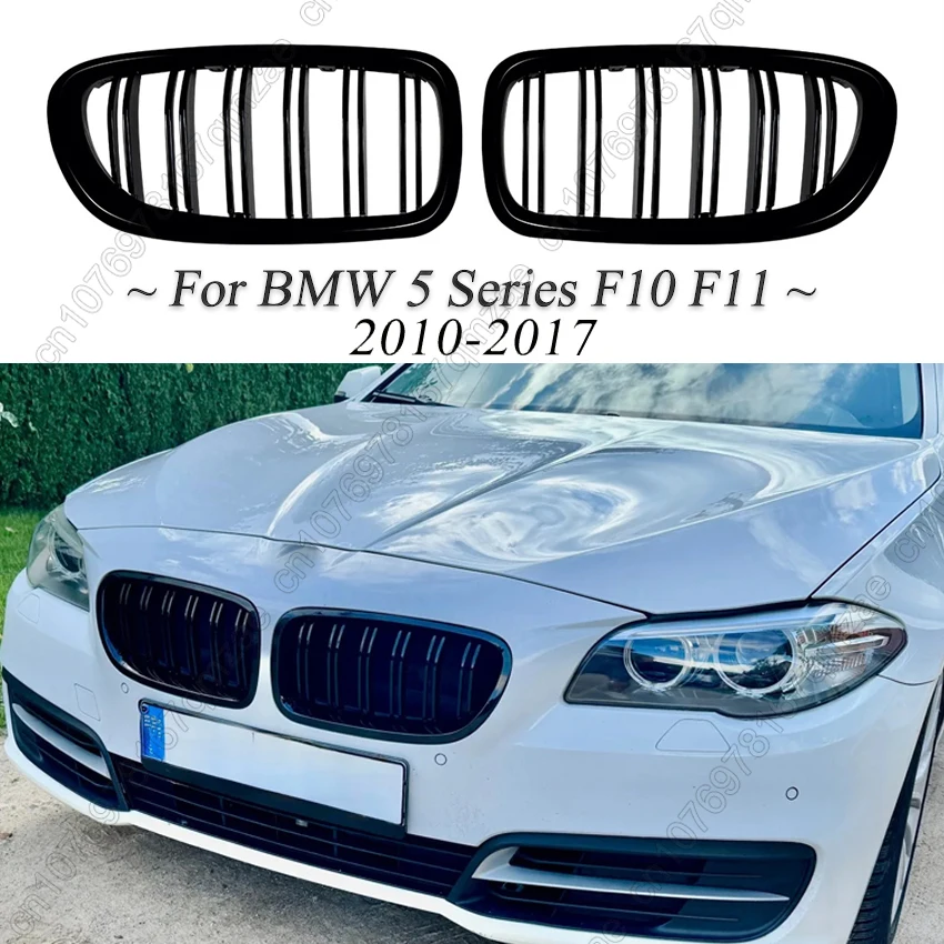 

Car Front Bumper Kidney Grill Grille For BMW 5 Series F10 F11 F18 520d 530d 540i 2011-2017 Single / Dual Slat Style Racing Grill