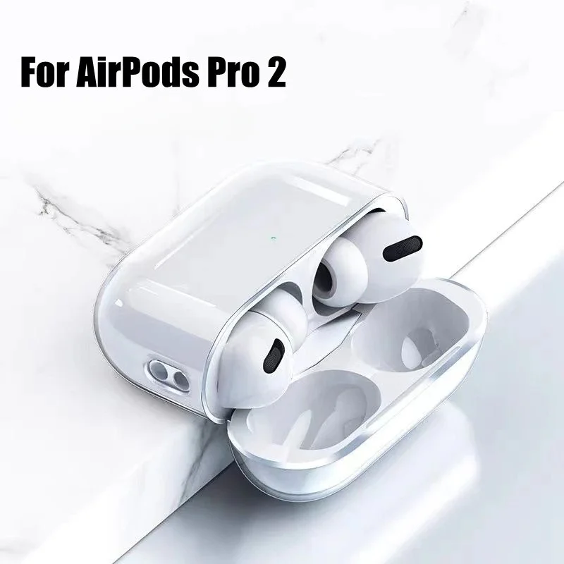 Clear TPU Soft Earphone Case For Airpods Pro 2 Shockproof Case For Airpods 4 Transparent Charging Box Cover For Airpods 1 2 3
