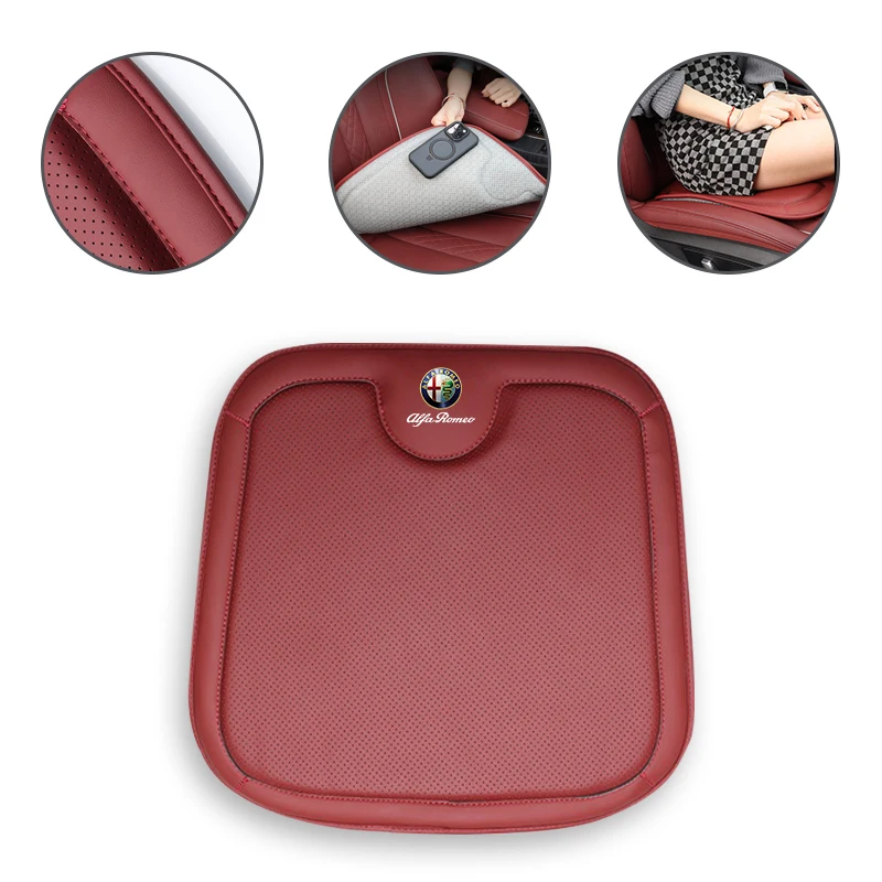 

2026 Hot Sticker 1pc New Style Car Seat Cushion Cover Back Waist Protective For Alfa Romeo Giulia Stelvio Giulietta 156 159 147