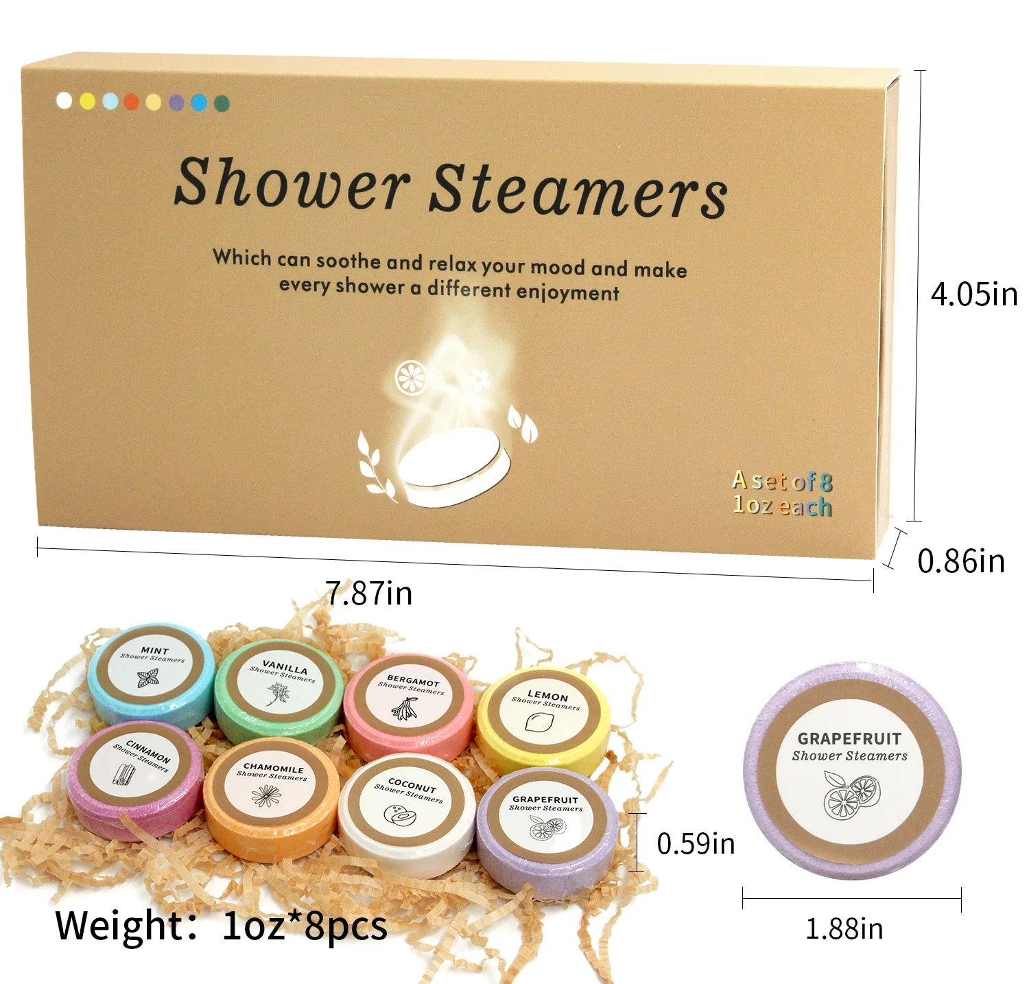 Shower Steamers - 8 Pack Shower Bombs Gifts For Her With Essential Oil For Home SPA, Self-Care & Relaxation Valentine\'s Birthday