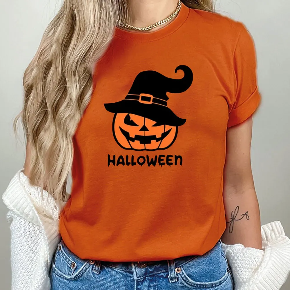 Halloween Pumpkin Face Shirts Funny Halloween Tshirt Tops Trick or Treat Halloween Party Costume T-Shirt Gifts Cotton Clothes