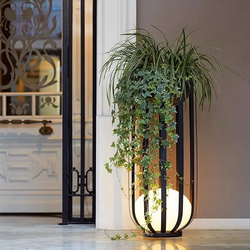 Solar Waterproof Patio Flower Stand Light for Courtyard Garden, Outdoor Landscape Floor Lamp for Villa Lawn, Pathway Stake Light