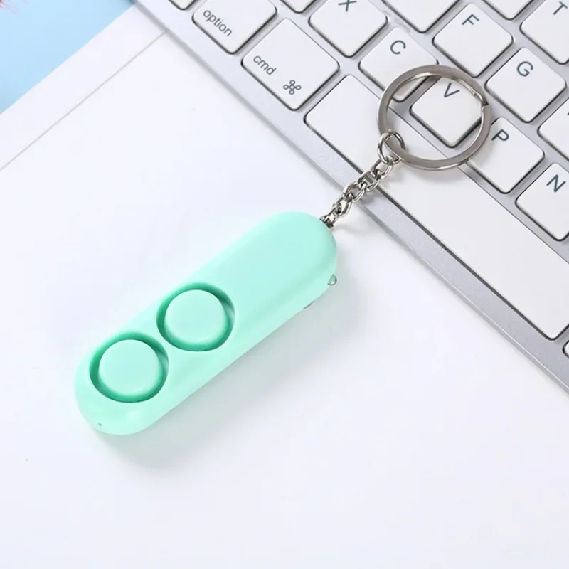 120dB Self Defense Anti-rape Device Attack Panic Dual Speakers Loud Alarm Alert  Safety Personal Security Keychain Bag Pendant