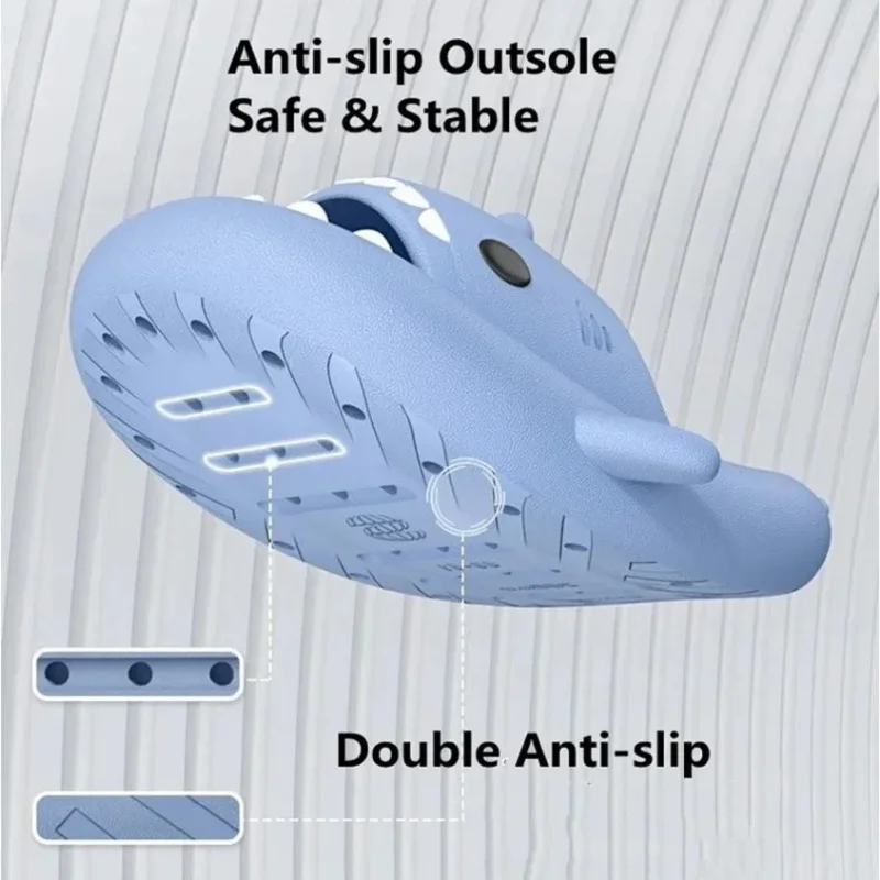 Pantoufles à Requin Clairl'offre ées Nuage pour Femme et Homme, Sandales brûleur Souples d'Été, Chaussures Antidérapantes Amusantes pour la Plage et l'Intérieur