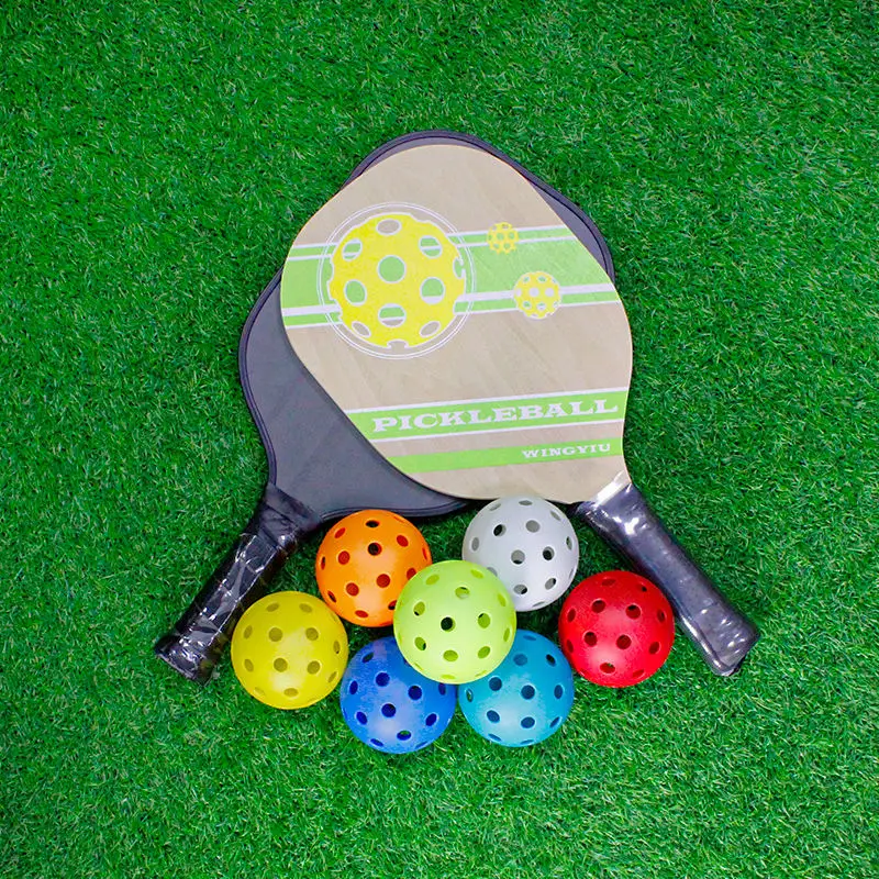 6Pcs/Pack Glow in The Dark Pickleballs 74MM Luminous Outdoor Balls with 40 Holes for Night Play and Training 7 Colors