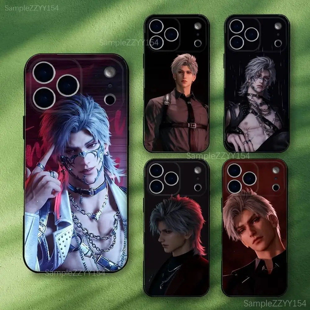 러브 앤 딥스페이스 실루스 폰 케이스 (아이폰 17, 16, 15, 14, 13, 12, Pro, Max, Plus, E, SE4, Air, Mini) 블랙 소프트 펀다