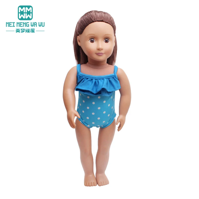 Variety of multi-color fashion swimsuit for 45cm American doll and new born doll accessories