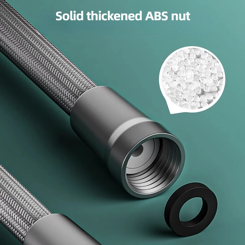 PVC Handheld Shower Head Hose Flexible Stainless Steel Plumbing Hose Shower Head Tube 1.5m Bath Accessories