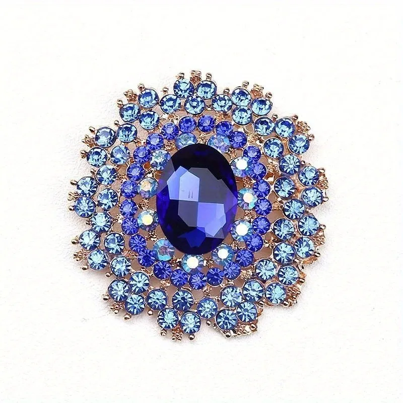 Large Crystal Glass Brooch High-end Clothing Accessories Pin Brooch Clothing Accessories