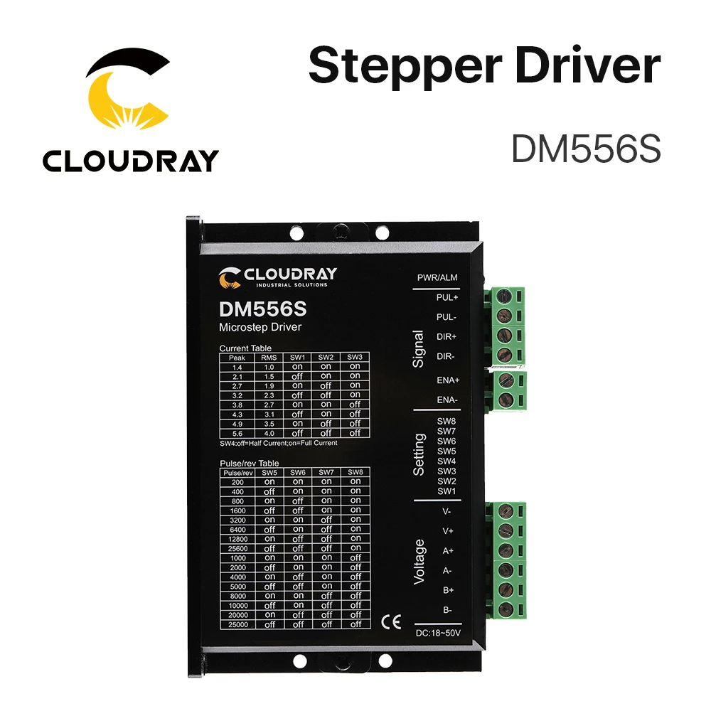 Imagem -05 - Cloudray-nema 23 Open Loop Stepper Motor Kit Fases 3n.m 5.0a 23cs30c500 Dm556s para Impressora 3d Gravação Cnc Fresadora