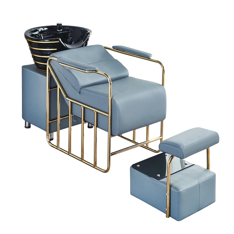 

Hair Shop Hair Shop Shampoo Bed Hair Salon Special Ceramic Basin Stainless Steel Flushing Bed Shampoo Basin