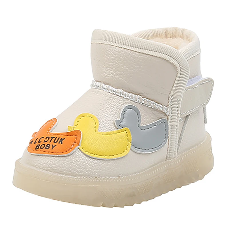 LED Boys' Snow Boots Girls' Cotton Shoes Baby Walking Shoes Illuminated Children's Shoes