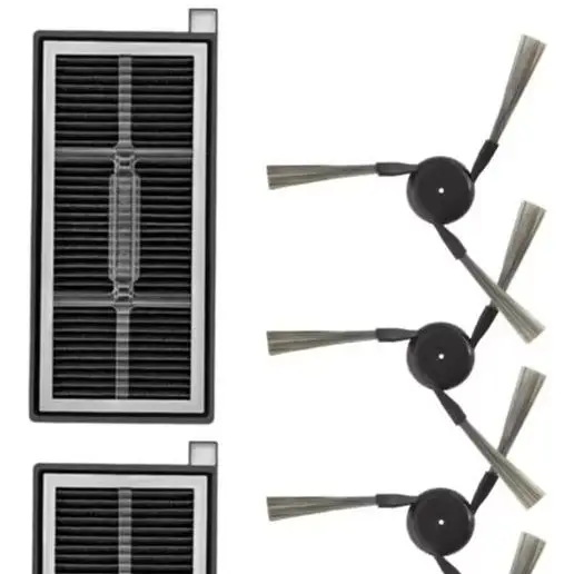 Main Side Brush Filter Kit For MOVA For S70 Ultra For Pro Roller For Durable Nylon Replacement Parts Deep Corner Cleaning