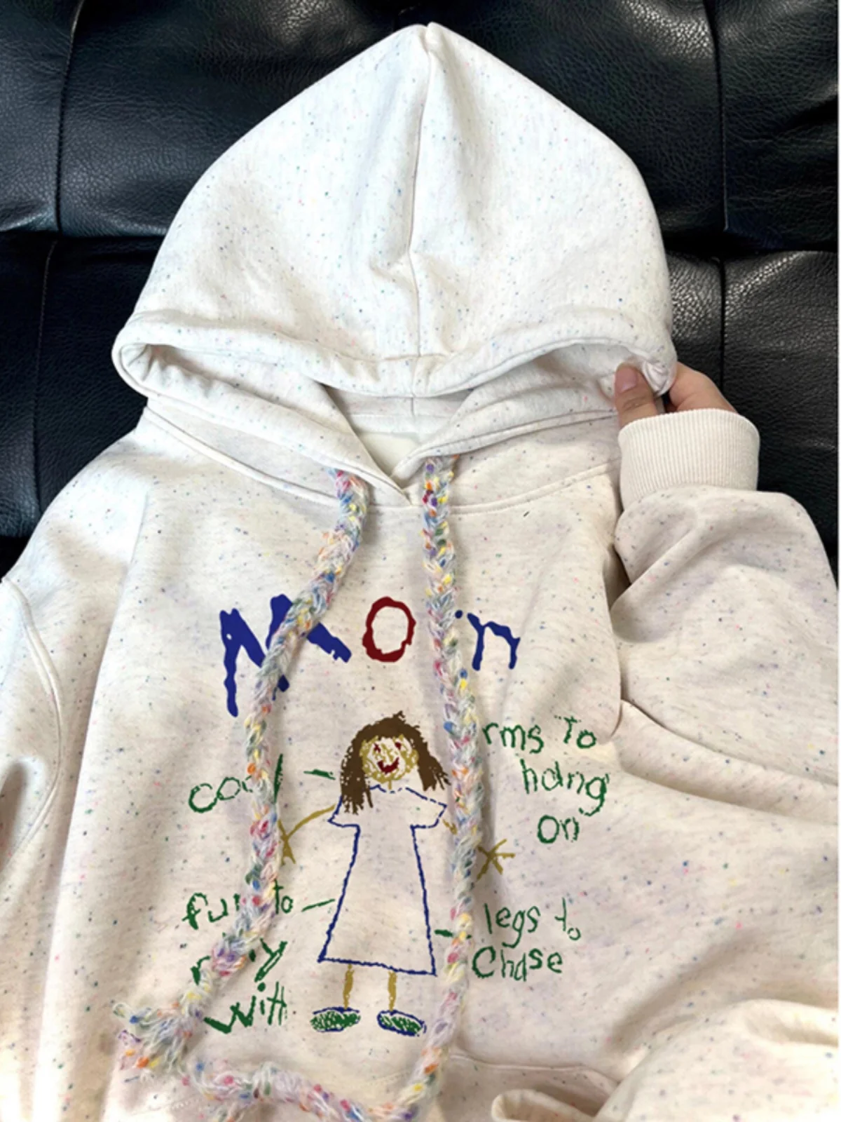 

Мужская толстовка с капюшоном в горошек, большой размер, дизайн 300 Pou Design Sensation, новая модель, парная верхняя одежда в американском стиле, свободный крой, свитшот