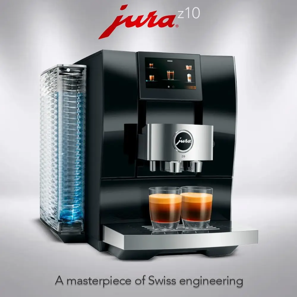 Jura Z10 (Diamond Black) Bundle with Filter Cartridge Water Stabilizer, Milk System Cleaner Mini-Tabs, Cleaning Tablets15424 Z10
