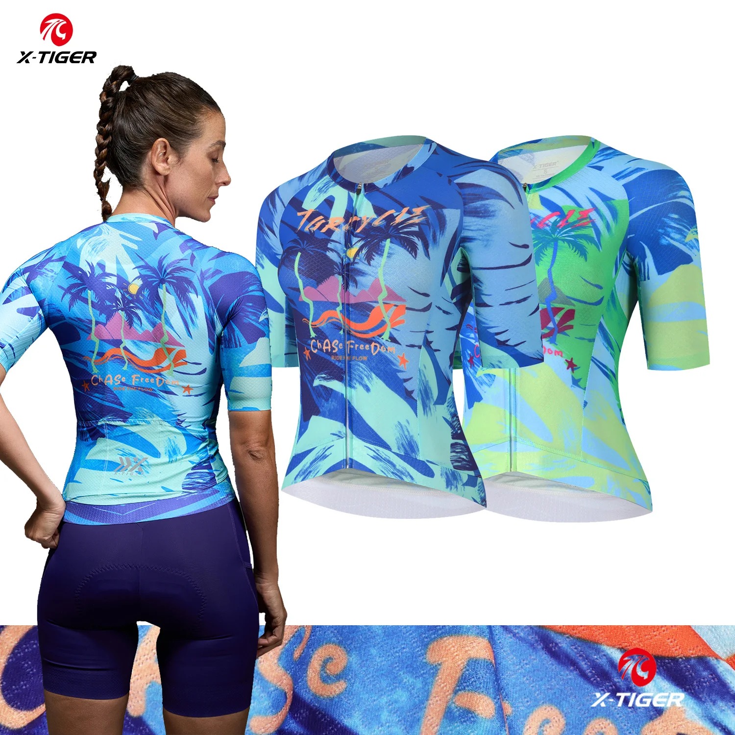 

X-TIGER Racing Bike Jersey Summer Sport Women's Cycling Short Sleeve Shirt Breathable Cool Ultra-light Female Clothing 2026