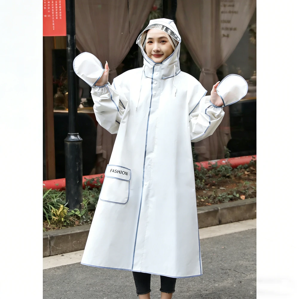 ファッション大人用レインコートグローブ付き拡張EVAレインコ - Women'S Fashion Raincoat のレビューと価格