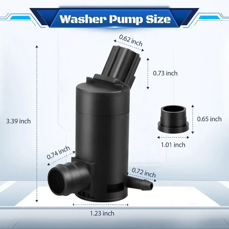 Windshield Washer Motor Pump w/Grommet for Ford F 150 250 350 Mustang Ranger Lincoln Town Mazda 7L8Z-17664-A 7R33-17664-DA