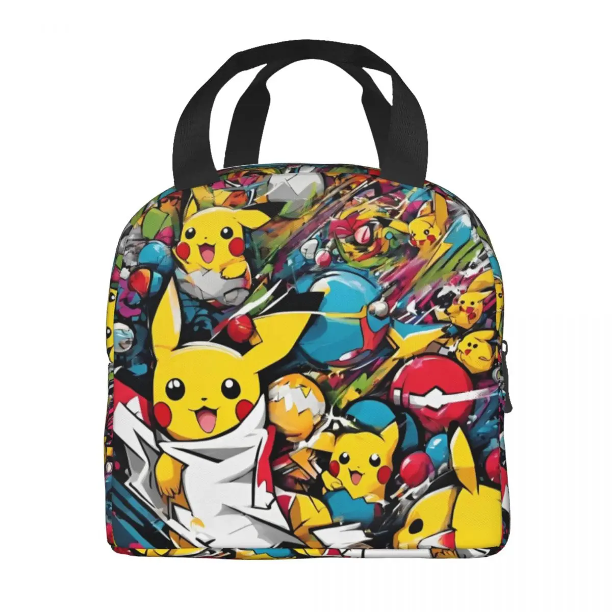 Bolsa de almuerzo de Pokemon Pikachu, fiambrera Vintage de dibujos animados para niños, pícnic al aire libre, bolsa térmica portátil, bolsas de almuerzo térmicas personalizadas