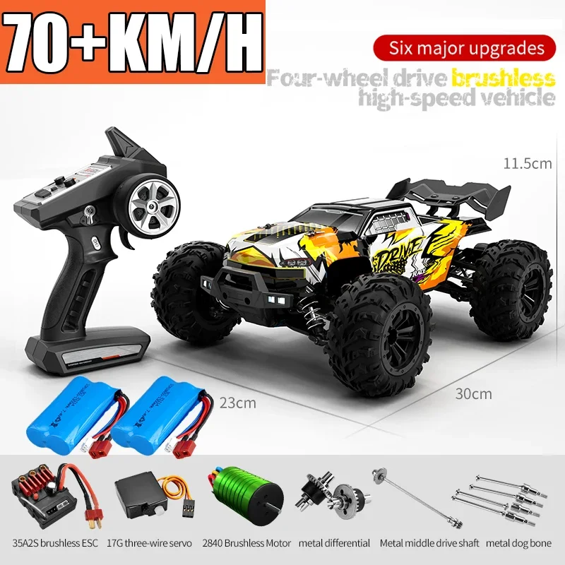 Voiture tout-terrain télécommandée pour garçons, voiture de dérive de camion RC, haute vitesse, sans balais, 4x4, 16GSM PRO, 16import PRO, 2.4G, versi1/16