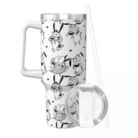 C-Courage Cowardly Dog Tumbler Cold and Hot Water Bottle Keep Heat Stainless Steel Thermal Mug Printed Beach Car Mugs