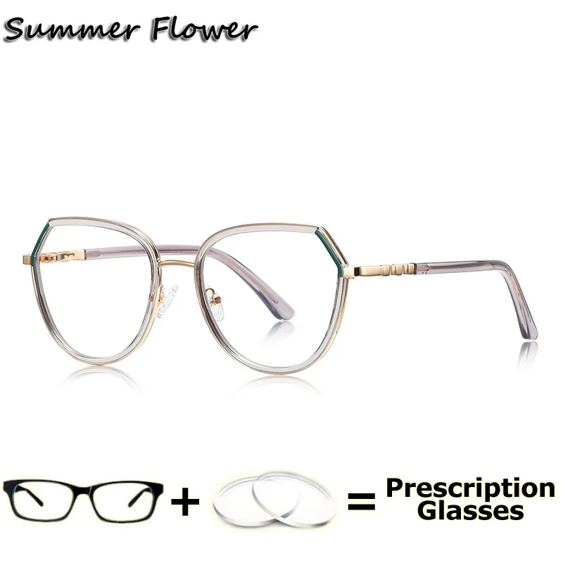 

Prescription Spectacle for Reading Fashion Women TR90 Myopia Recipe Lenses Transparent Bifocal Multifocal Progressive Glasses