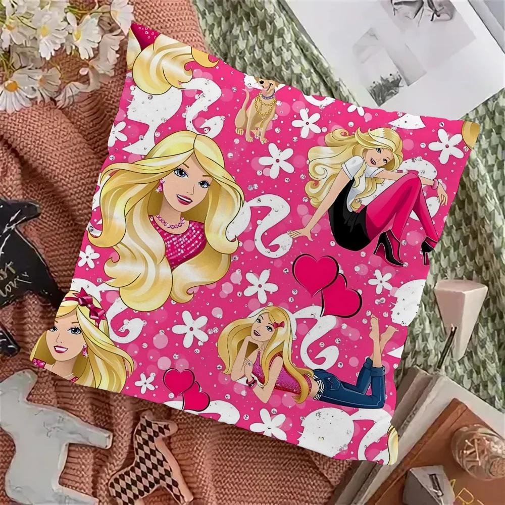 

Cushion Cover Square Pillow Case SS-barbies-PP Printing Bedside Sofa Room Home Office Decoration Protective Pillowcase
