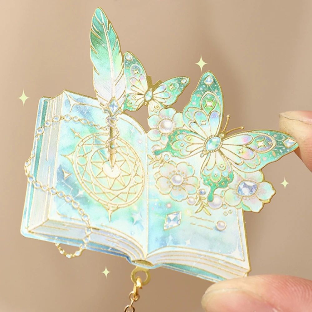 Creative Metal Bookmark Premium Exquisite Metal Bookmark Fairy Tale Page Marker Artistic Chain Pendant Bookmark For Book Lovers view 2