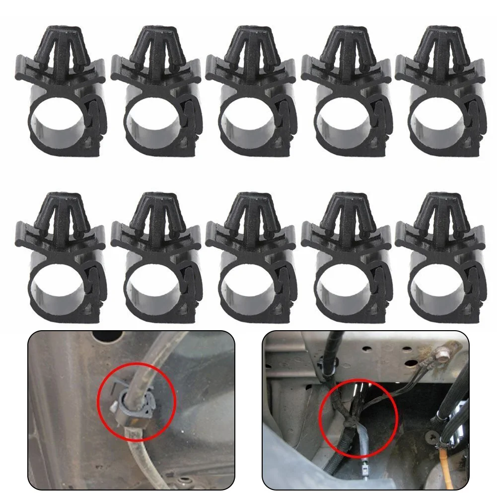 

10Pcs Car Wiring Harness Fastener Lock Wire Cable Hose Clips Tie Wrap Holder Automatic Route Clamp Cable Corrugated Tube Sheath