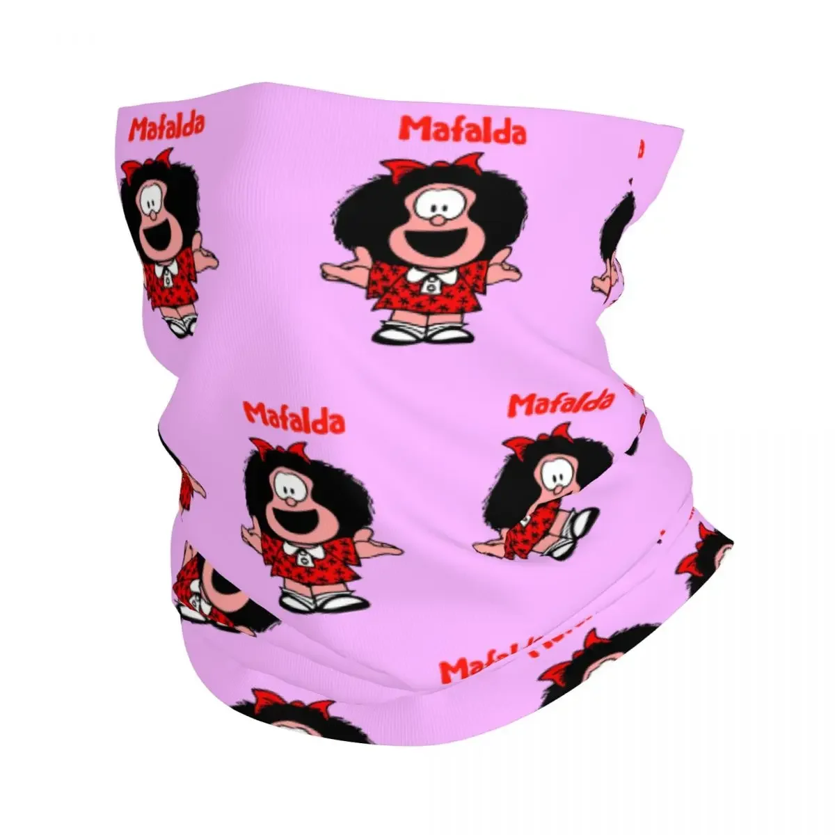 Classic Comic Mafalda Bandana Winter Neck Warmer Men Windproof Wrap Face Scarf for Ski Quino Cartoon Gaiter Headband