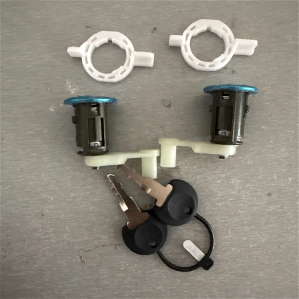 

​Left+Right Car Door Lock Barrel Cylinder with 2 Key for Renault Megane Scenic Clio Master OE 7701468981 7701468982