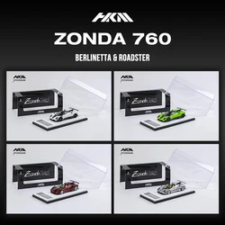 HKM In Stock 1:64 Zonda 760 Roadster Berlinetta Opened Hood Diecast Diorama Car Model Collection Miniature Toys