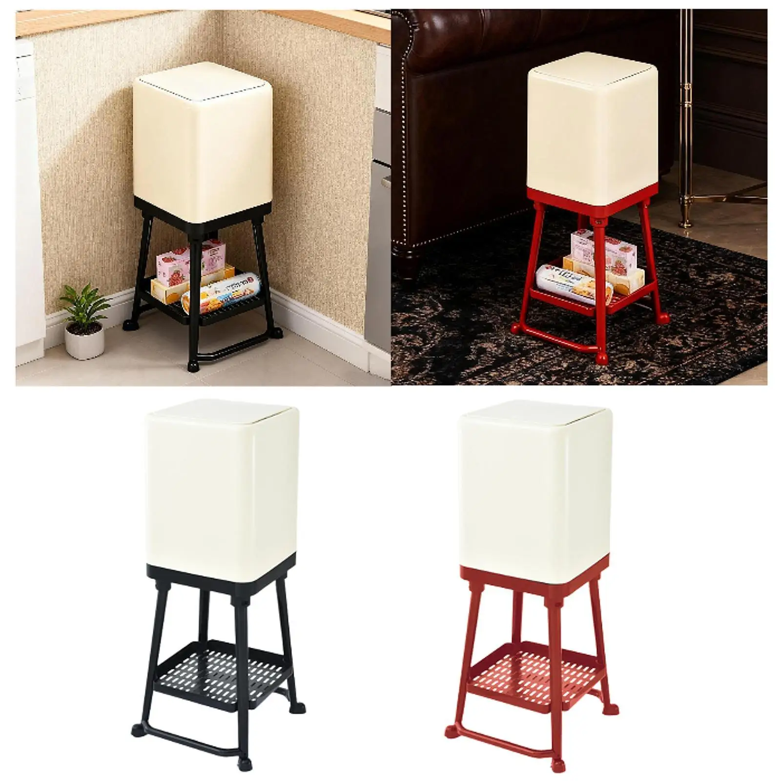 

Press Type Trash Can Waste Paper Bucket Creative Large Capacity Multifunctional