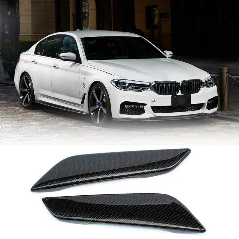 Car Carbon Fiber Side Wing Air Flow Intake Cover Trim Decor Hood For BMW 5 Series G30 G31 2017 2018