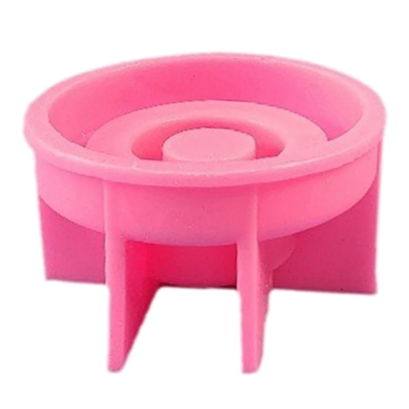 Flexible Round Base Holder Silicone Mold with Tray for Candle Collection