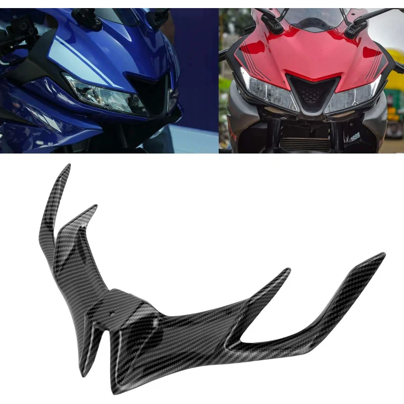 Front Fairing Winglet Carbon Fiber Wing Cover Aerodynamic Winglet ABS Spoiler Motorcycle Accessories Fit for R15 V3 2017-2020