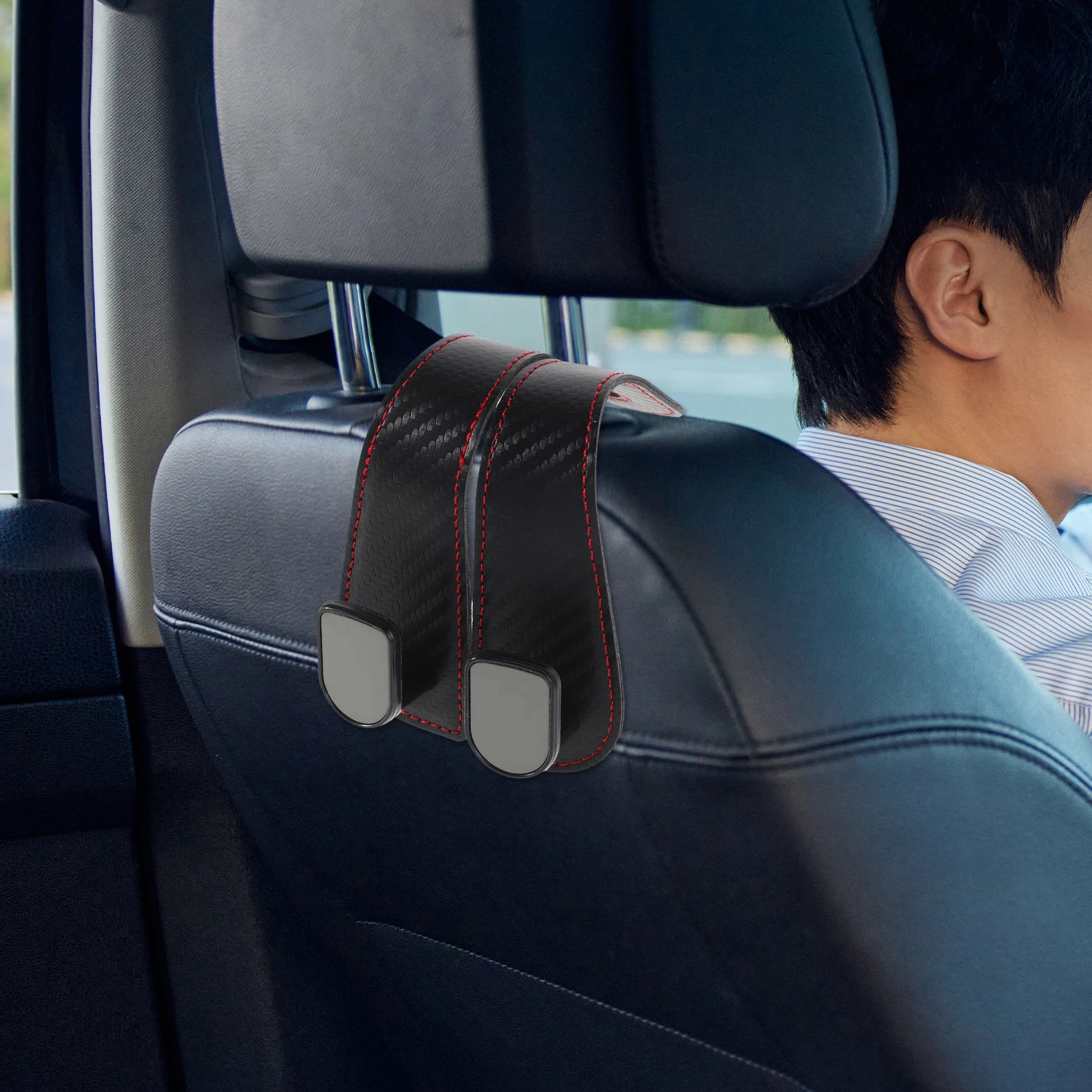 

Dual Car Seat Back Hooks Headrest Hanger For Bags Purses Storage Organizer Holds Phones Backpacks Grocery Space Saving Rear