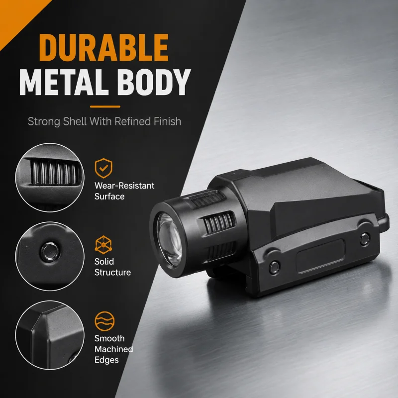 20mm Guide Rail Mount Illumination Module Metal Torch Component Button Battery Operated Hobby Toy Upgrade Parts