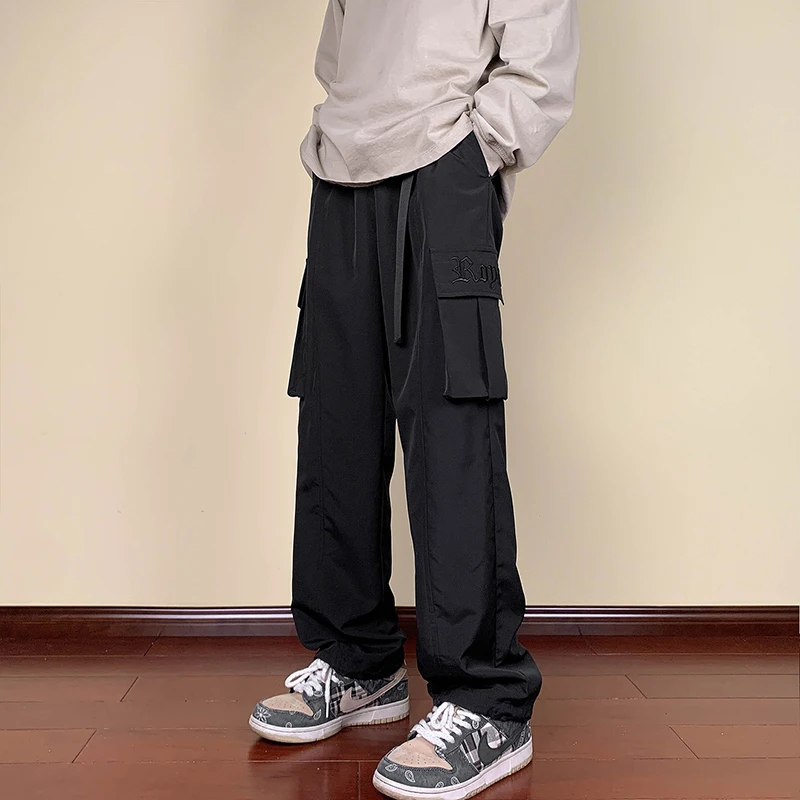 

LAPPSTER-Youth Y2k Ribbons Japanese Streetwear Cargo Pants 2023 New In Casual Black Joggers Pants Hip Hop Harajuku Sweatpants