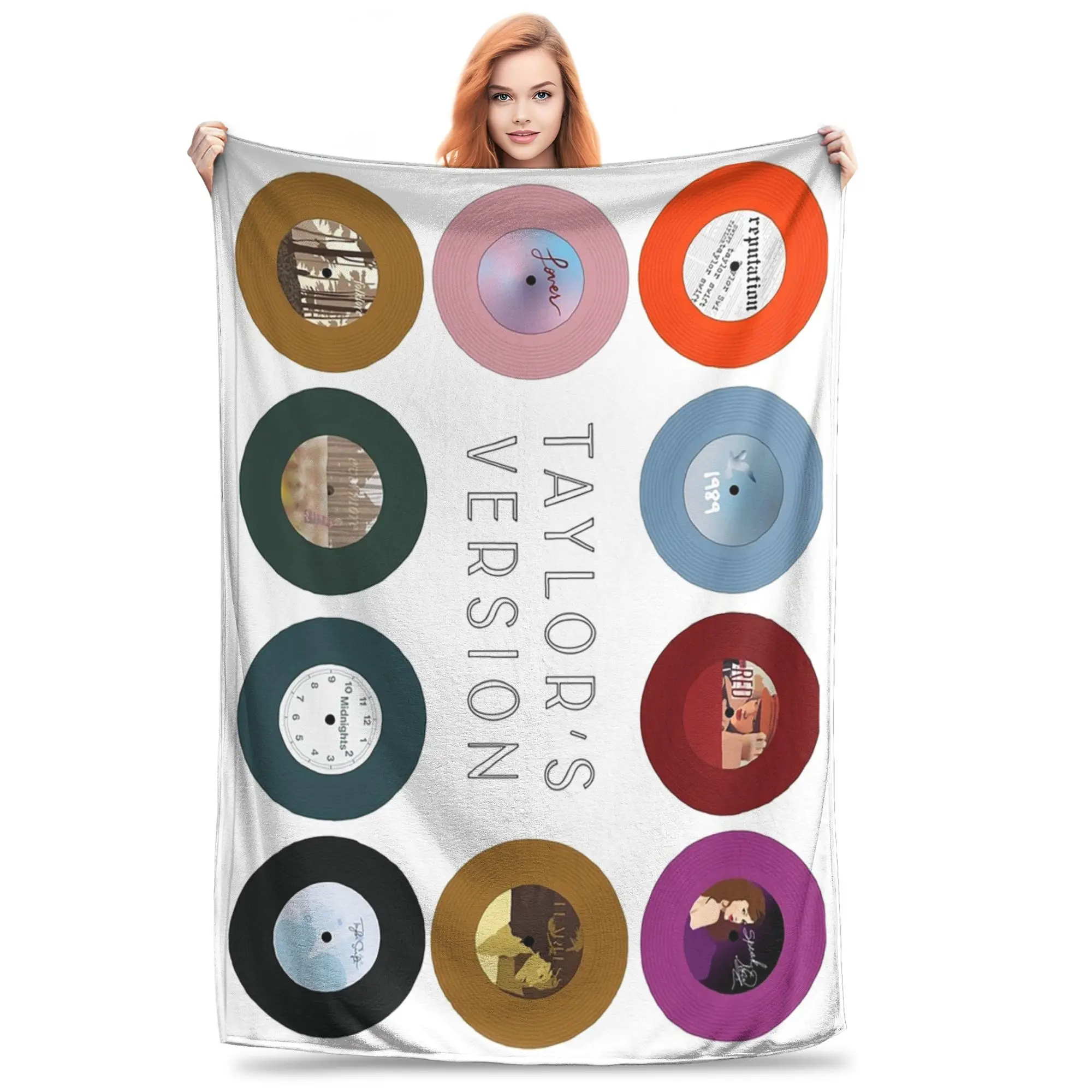 

Taylors Version Eras Tour Albums Blankets Soft Warm Flannel Throw Blanket Plush for Bed Living room Picnic Travel Home Sofa