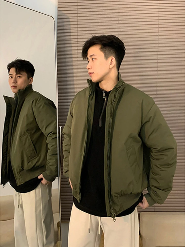

Thiened Cotton Jaet Military een American Jaet Men's Winter Workwear Outerwear Cleanfit Pilot Cotton Coat