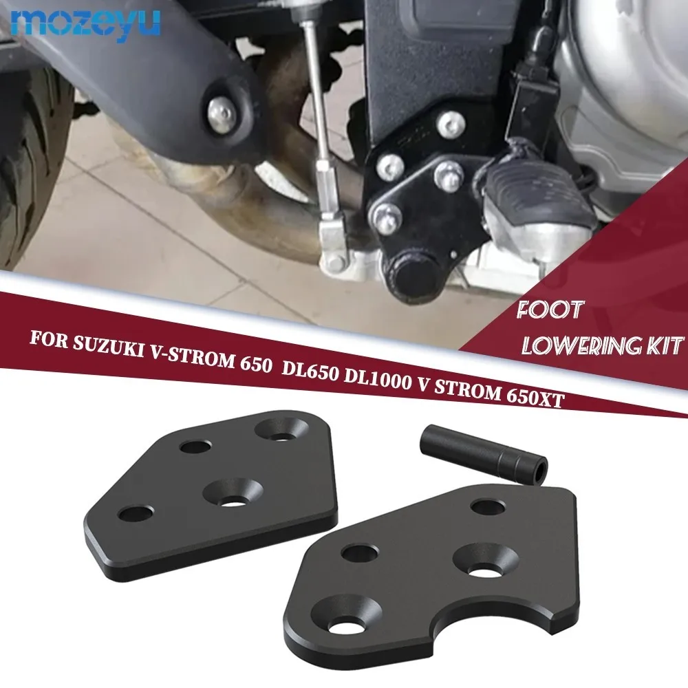 

For Suzuki V-Strom 650 DL650 DL1000 V Strom 650XT 2002-2025 2026 Footpeg Lowering Kit Stainless Steel Lowering Kit Links Linkage