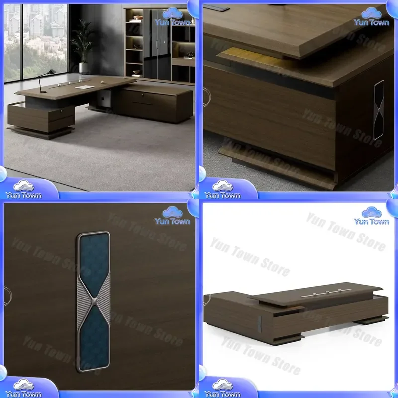 for 2026 Modern Office Manager Wooden Desk L Shape CEO Desk Computer Table Office Desk Workstation Executive  Home Office