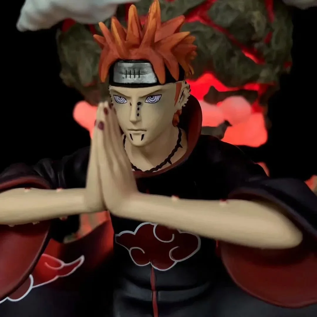 38cm nouveau Naruto Anime Figure douleur périphérique PVC modèle avancé lueur Statue décoration de bureau ornements cadeaux de noël jouets