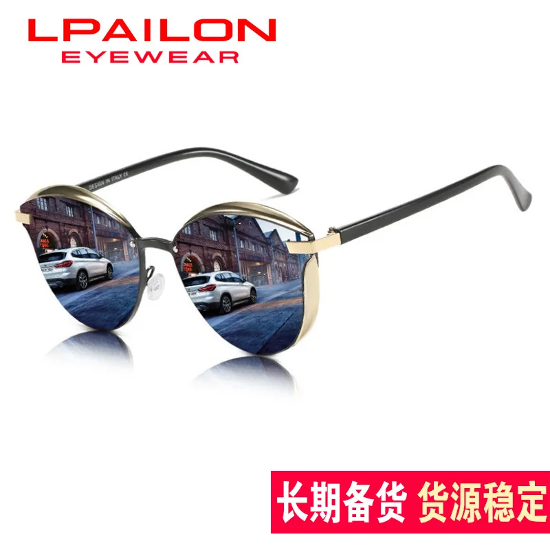 New Cross-Border Foreign Trade Cat Eye Polarized Sunglasses187Vintage Sunglasses European and American Fashion Street Shooting T