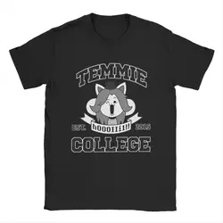 Temmie College Undertale Men's T Shirts Game Cool Tee Shirt Short Sleeve Round Collar T-Shirt Pure Cotton Plus Size Tops