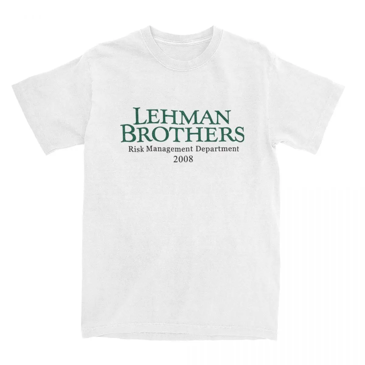 

Plus Size T-Shirt Lehman Brothers Risk Management T Shirts Bank Hippie Tee Shirt for Beach Casual Short Sleeve Tees