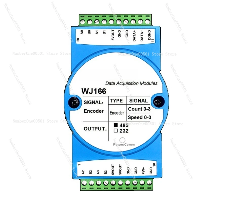 4-Channel Grating Ruler Magnetic Ruler Encoder 5MHz High-speed Pulse Counting To RS485WiFi232 Module WJ166
