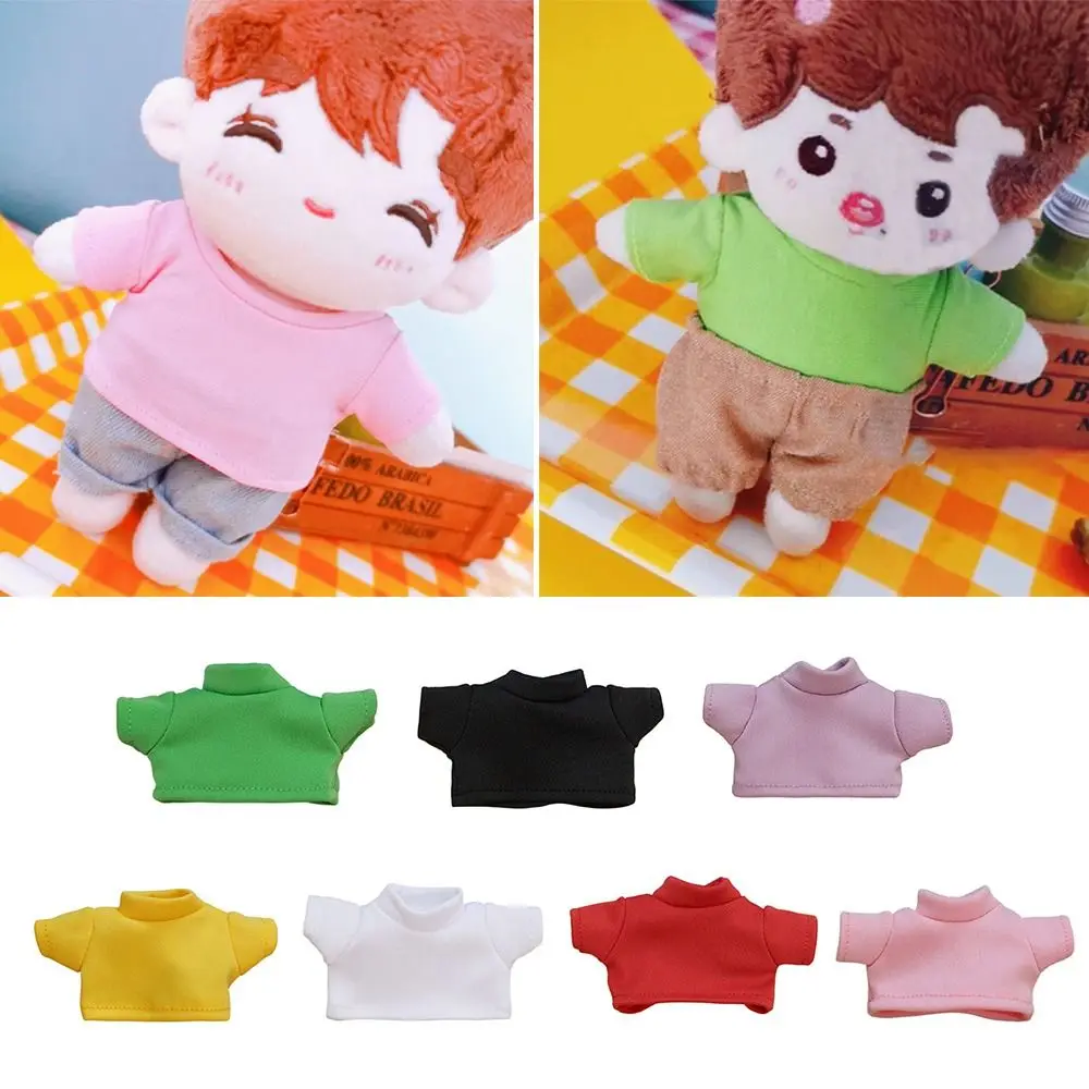 New 15cm Headmaster Dog T-shirt Cute Accessories Small Clothes 10cm Rose Pendant Baby Clothes Dolls